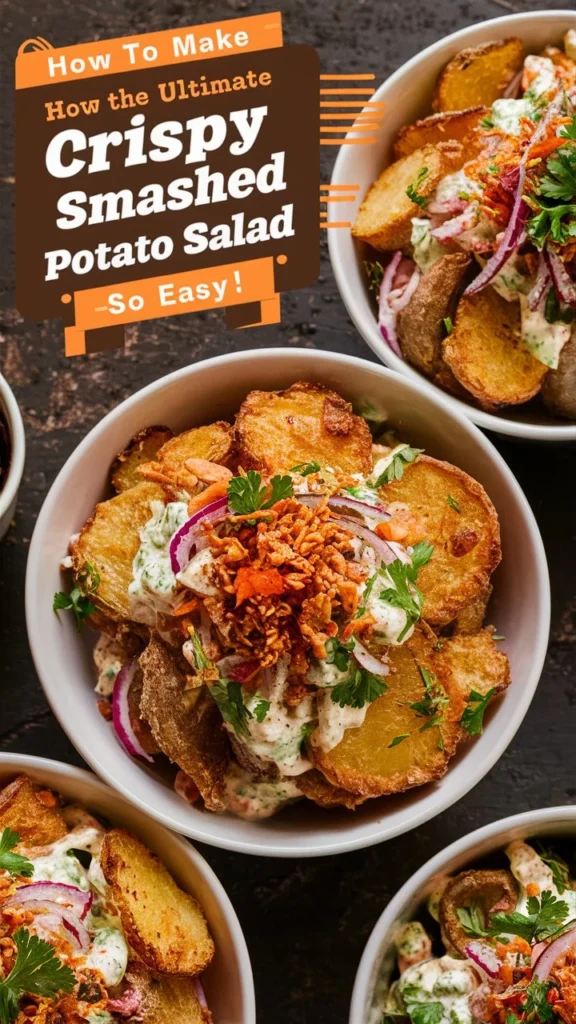 "How to Make the Ultimate Crispy Smashed Potato Salad – So Easy!"