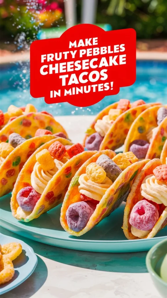 Make Fruity Pebbles Cheesecake Tacos in Minutes!