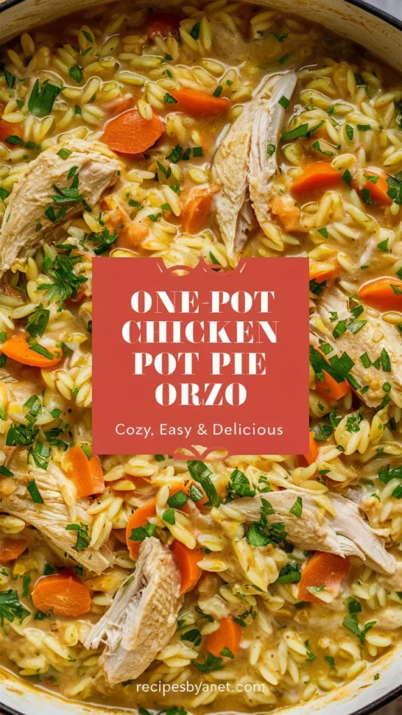 One-Pot Chicken Pot Pie Orzo – Cozy, Easy & Delicious