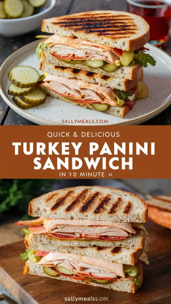 Quick & Delicious Turkey Panini Sandwich in 10 Minutes

