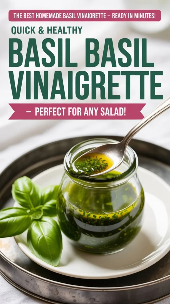 Quick & Healthy Basil Vinaigrette – Perfect for Any Salad!