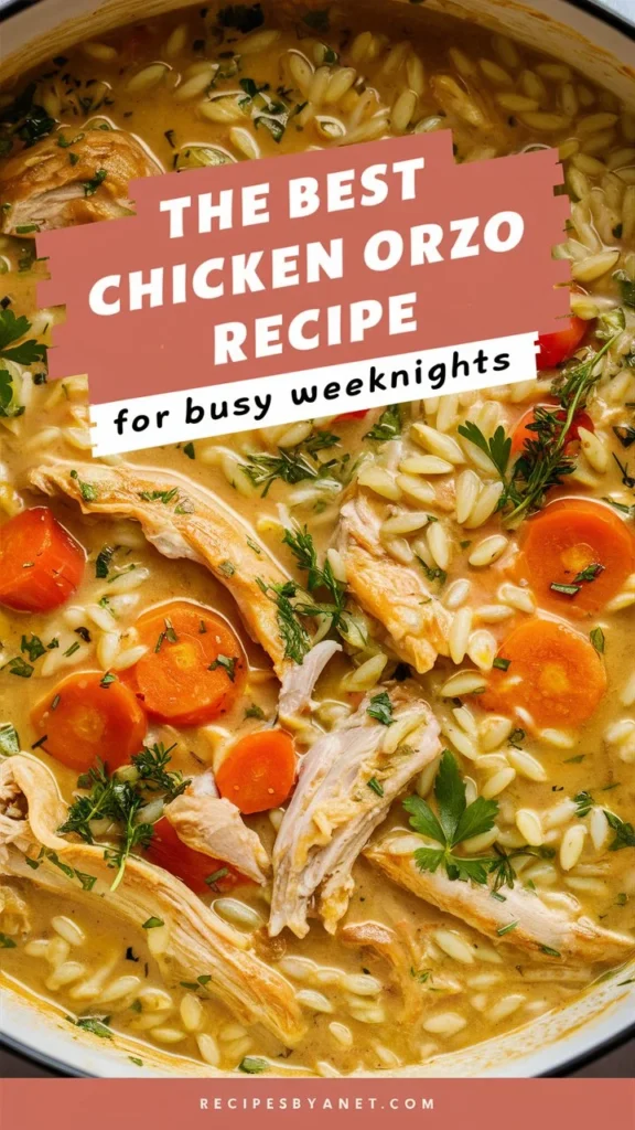The BEST Chicken Orzo Recipe for Busy Weeknights