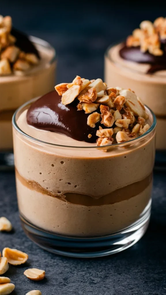 Creamy Peanut Butter Mousse with Crunchy Topping – Quick & Decadent!