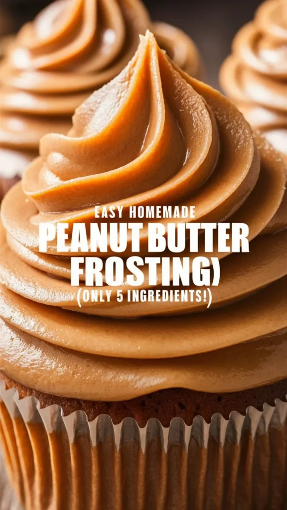 Easy Homemade Peanut Butter Frosting (Only 5 Ingredients!)