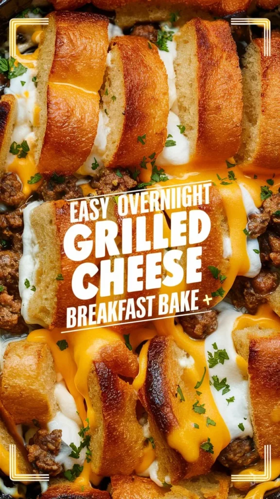 Easy Overnight Grilled Cheese Breakfast Bake