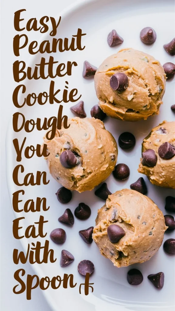Easy Peanut Butter Cookie Dough You Can Eat with a Spoon