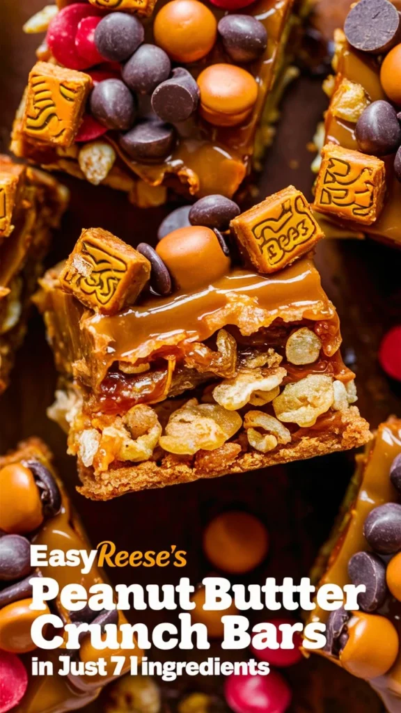 Easy Reese’s Peanut Butter Crunch Bars in Just 7 Ingredients