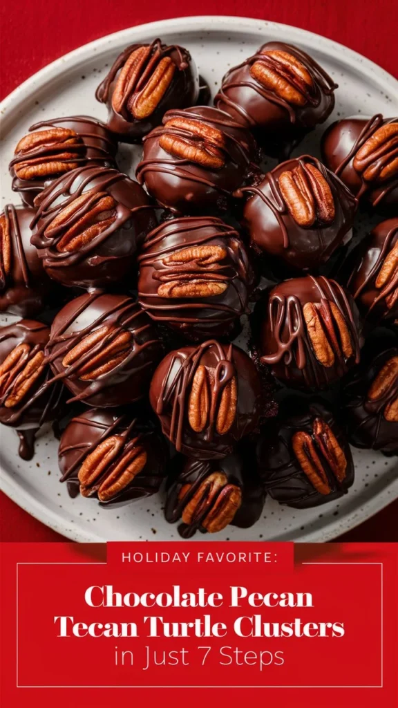 “Holiday Favorite: Chocolate Pecan Turtle Clusters in Just 7 Steps”