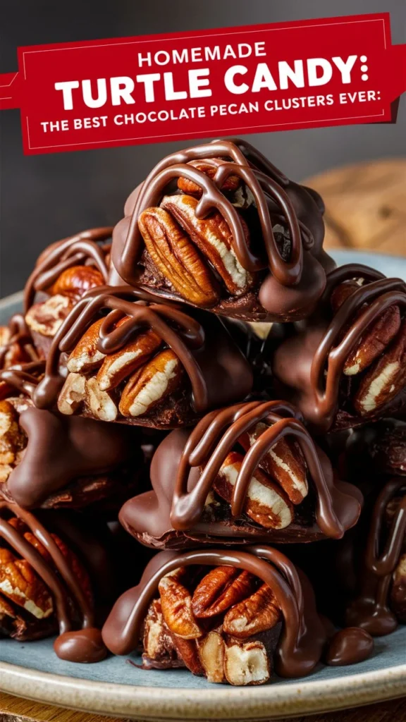 “Homemade Turtle Candy: The Best Chocolate Pecan Clusters Ever”
