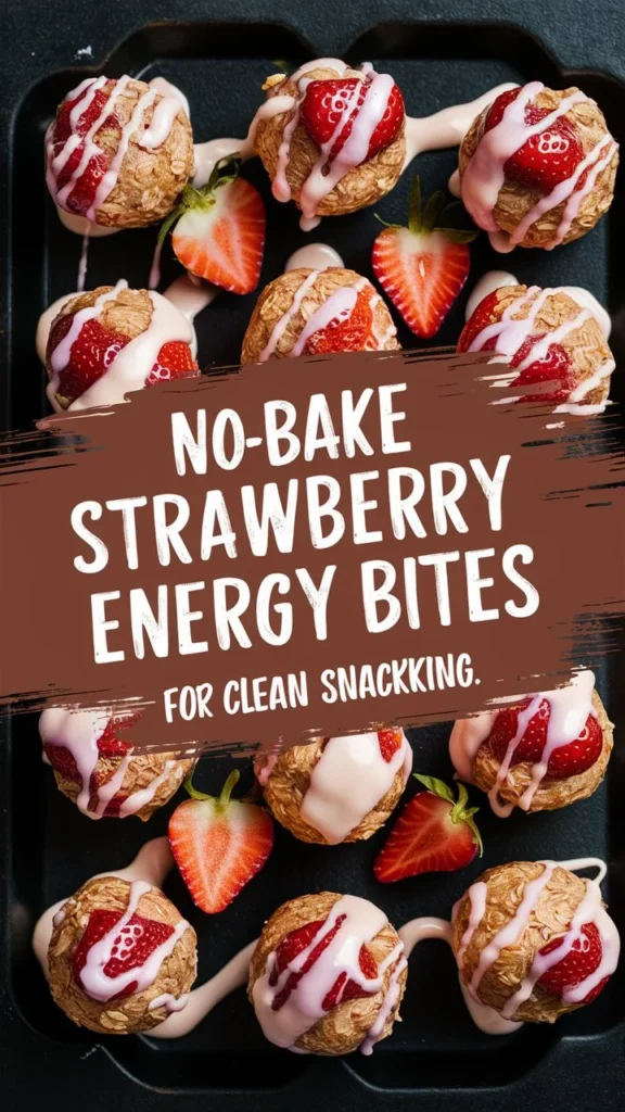 No-Bake Strawberry Energy Bites for Clean Snacking