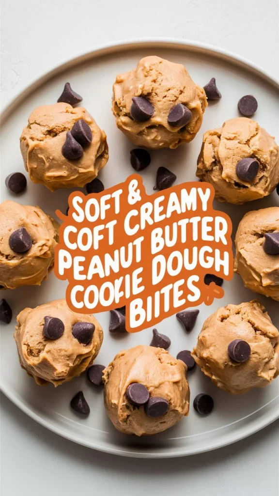 Soft & Creamy Peanut Butter Cookie Dough Bites