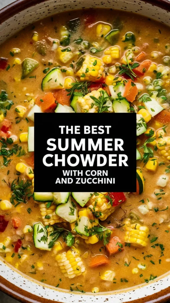 The Best Summer Chowder with Corn and Zucchini