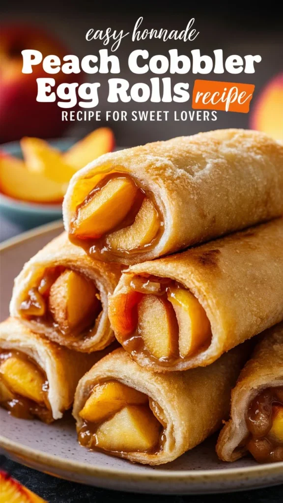 Easy Peach Cobbler Egg Rolls Recipe for Sweet Lovers