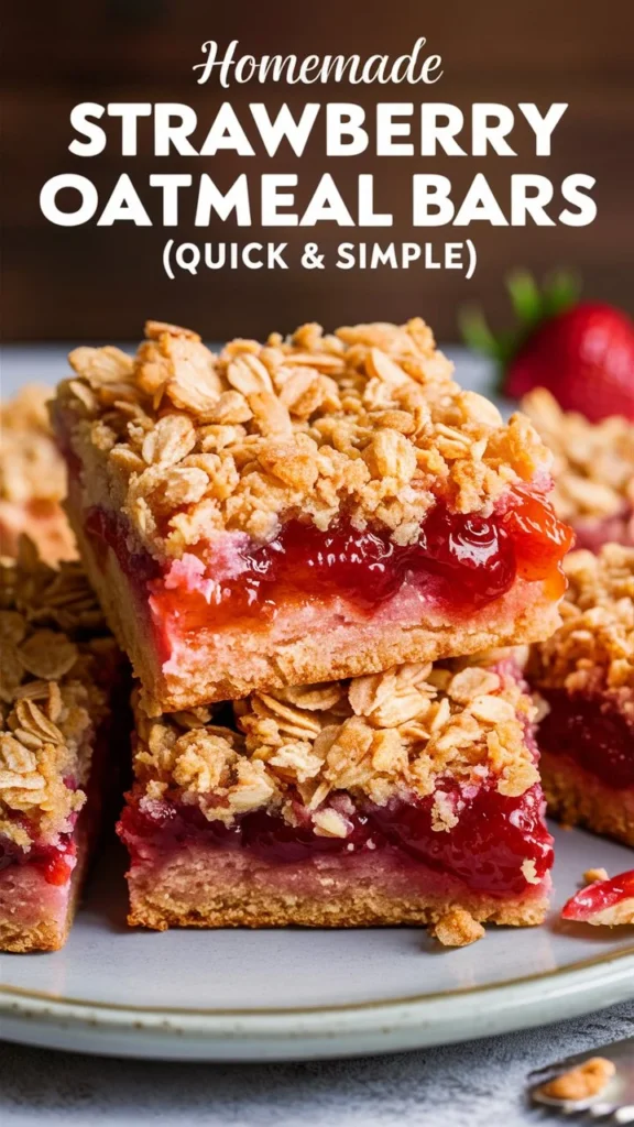 “Homemade Strawberry Oatmeal Bars (Quick & Simple)”