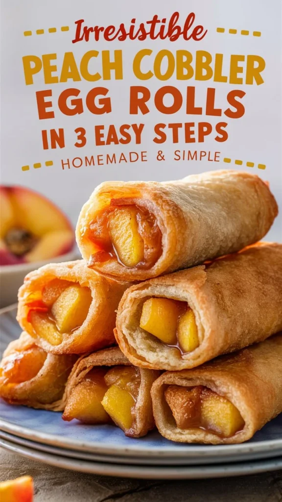  Irresistible Peach Cobbler Egg Rolls in 3 Easy Steps