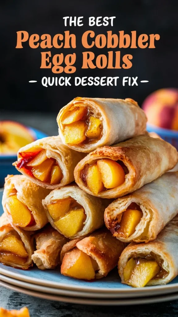 The Best Peach Cobbler Egg Rolls – Quick Dessert Fix