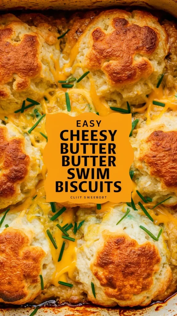 “Easy Cheesy Butter Swim Biscuits”