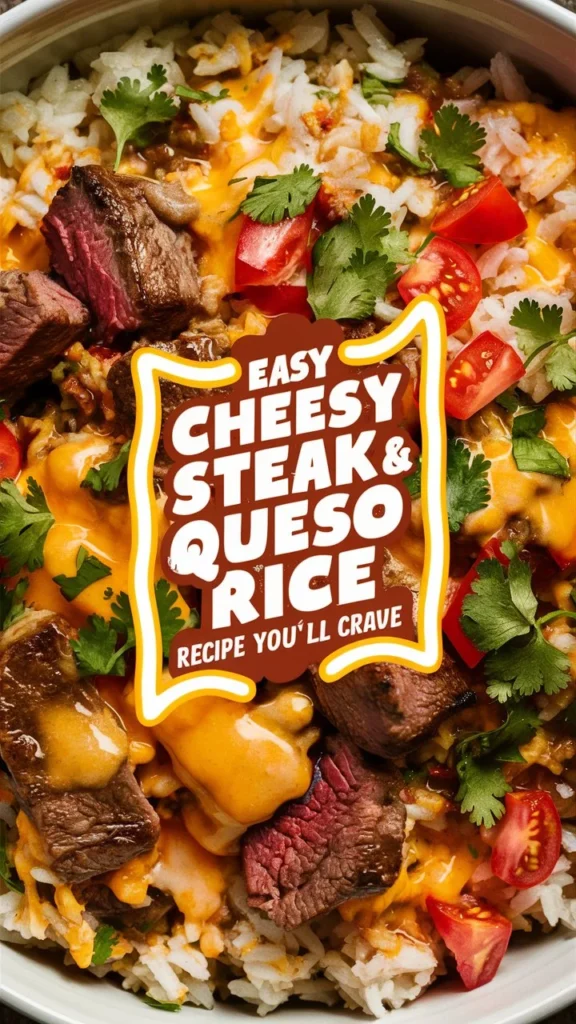 Easy Cheesy Steak & Queso Rice Recipe You’ll Crave