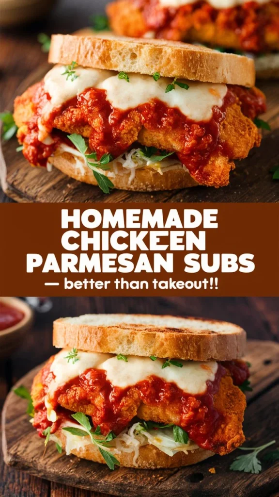 “Homemade Chicken Parmesan Subs – Better Than Takeout!”