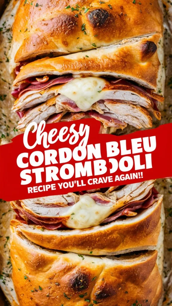 Cheesy Chicken Cordon Bleu Stromboli Recipe You’ll Crave Again!