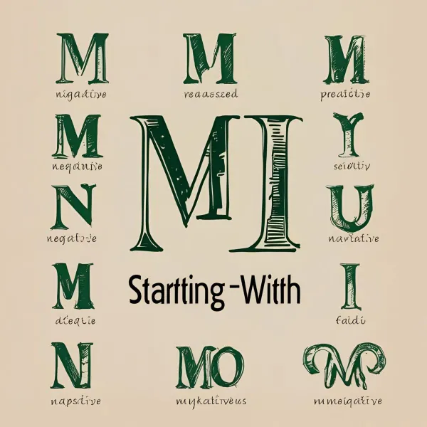 Negative Adjectives Starting With M