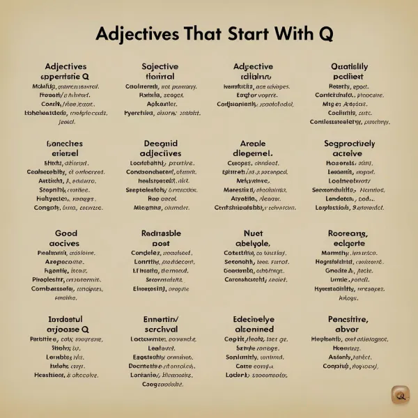 Adjectives That Start With Q