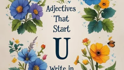 Adjectives That Start With U