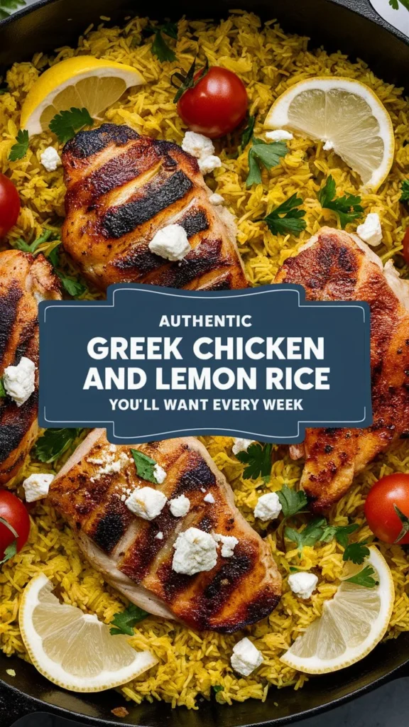Authentic Greek Chicken and Lemon Rice You’ll Want Every Week