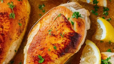 Creamy Lemon Chicken – Easy One-Pan Recipe Bursting with Flavor