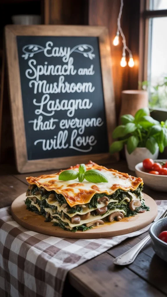 Easy Spinach and Mushroom Lasagna That Everyone Will Love