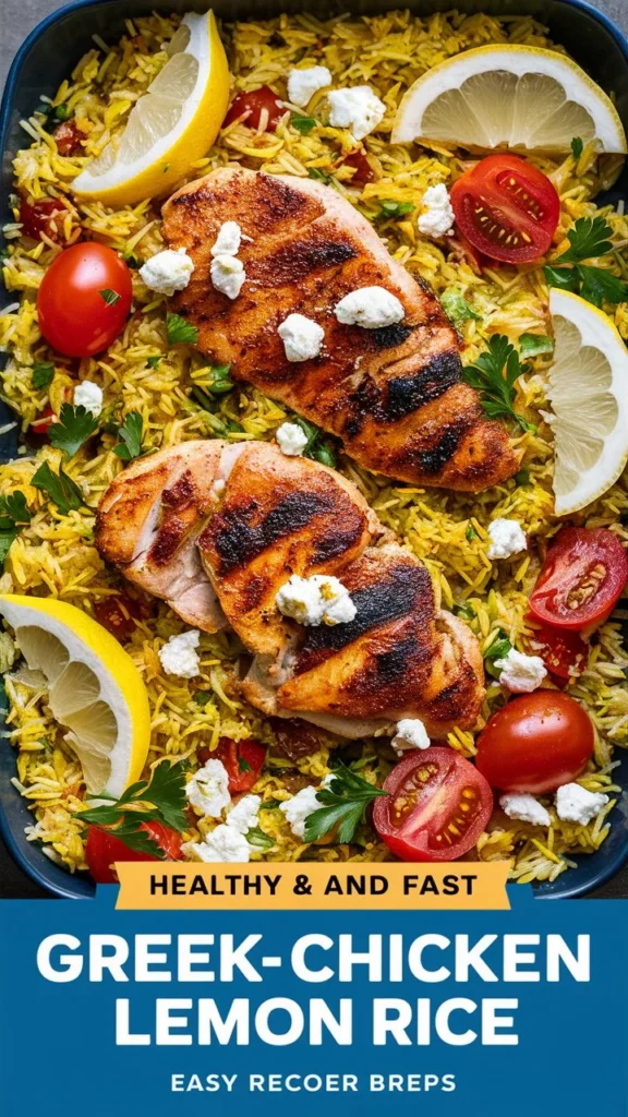 Flavor-Packed Greek Chicken and Lemon Rice Recipe (Healthy + Fast!)