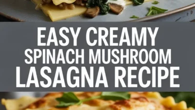 Ultra Creamy Spinach Mushroom Lasagna (So Easy & Delicious!)