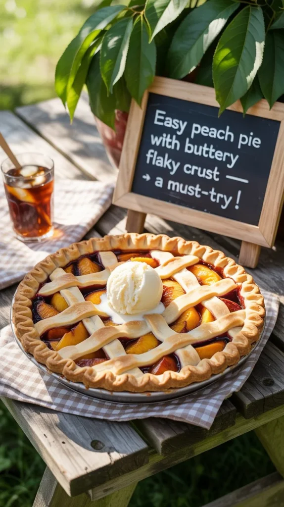 Easy Peach Pie with Buttery Flaky Crust – A Must-Try!

