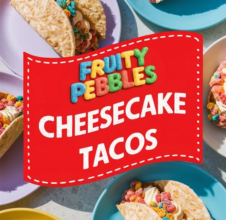 “Fruity Pebbles Cheesecake Tacos”