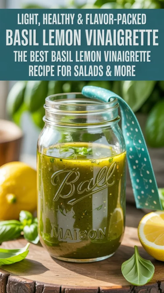 Light, Healthy & Flavor-Packed Basil Lemon Vinaigrette