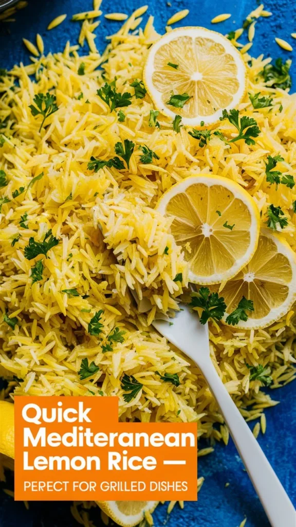 Quick Mediterranean Lemon Rice – Perfect for Grilled Dishes