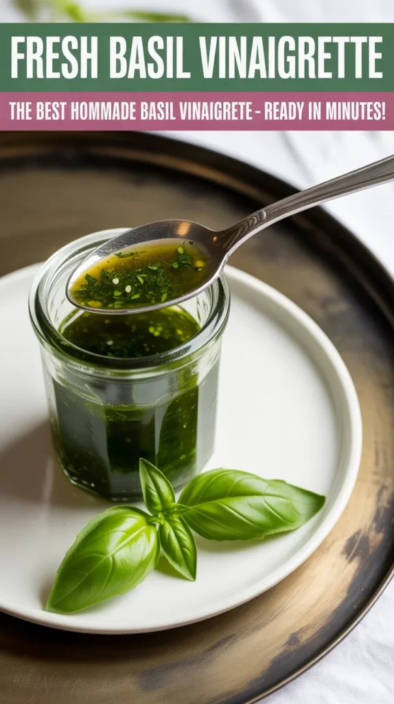 The Best Homemade Basil Vinaigrette – Ready in Minutes!