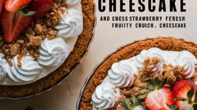 The Best Strawberry Crunch Cheesecake