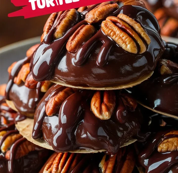 Chocolate Pecan Turtle Clusters”