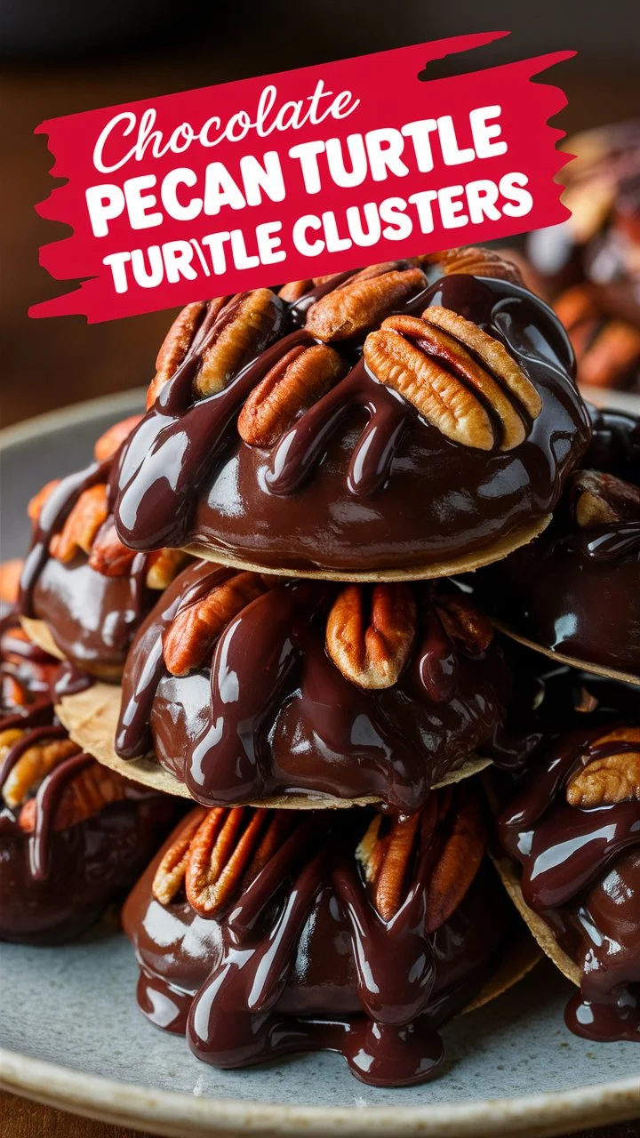 Chocolate Pecan Turtle Clusters”