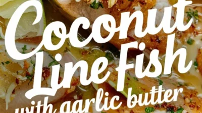“Coconut Lime Fish with Garlic Butter”