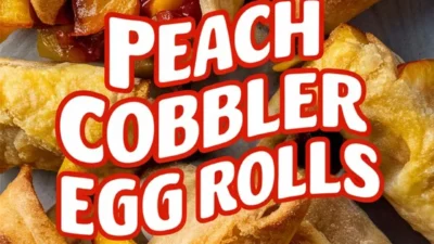Peach Cobbler Egg Rolls