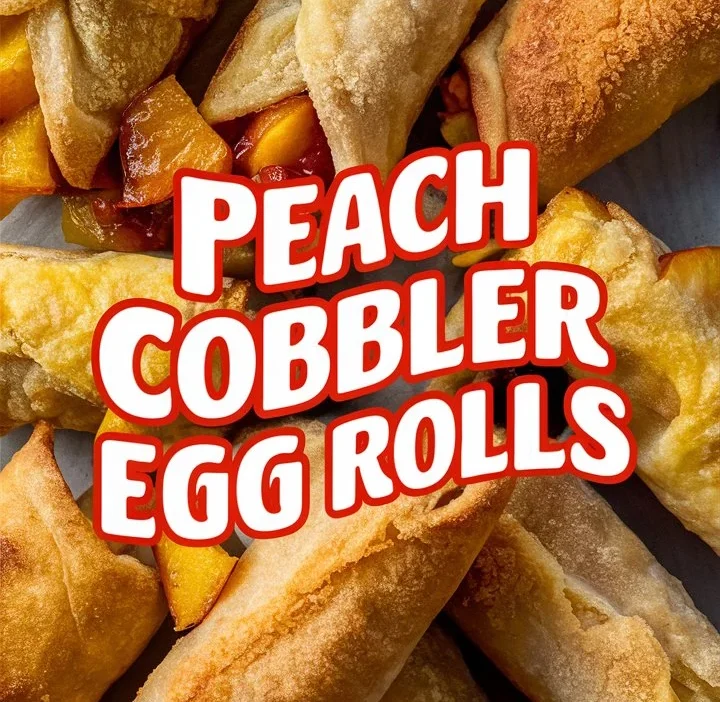 Peach Cobbler Egg Rolls