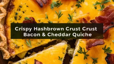 Crispy Hash Brown Crust Bacon & Cheddar Quiche