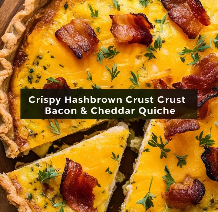 Crispy Hash Brown Crust Bacon & Cheddar Quiche