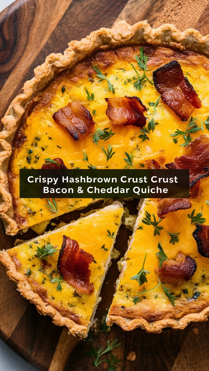 Crispy Hash Brown Crust Bacon & Cheddar Quiche