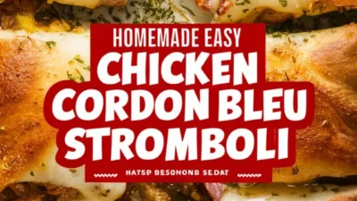 “Homemade Easy Chicken Cordon Bleu Stromboli”