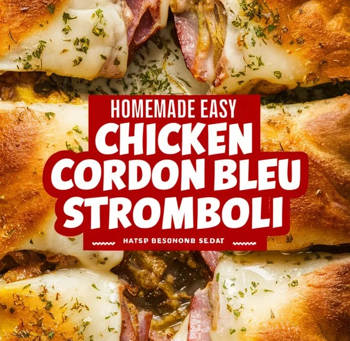 “Homemade Easy Chicken Cordon Bleu Stromboli”